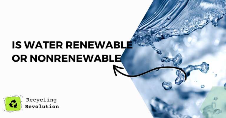 is water renewable or nonrenewable