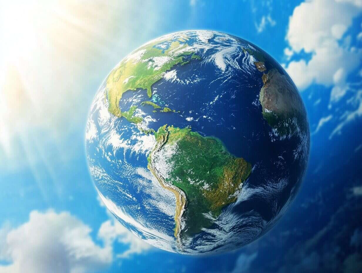 An image of a planet that is healthy and green